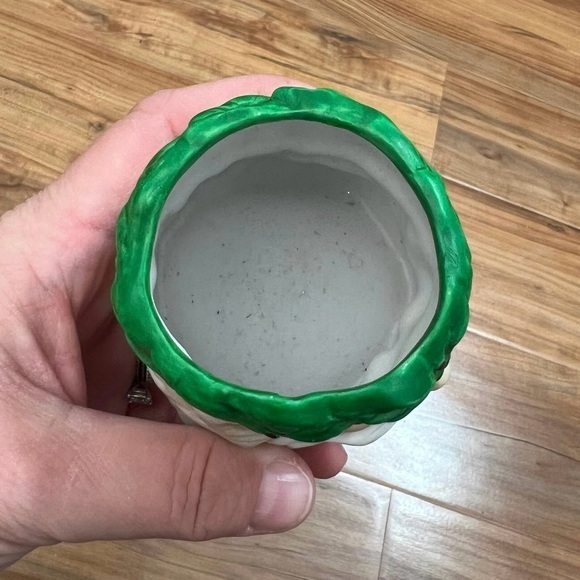 Vintage‎ Ceramic Santa Claus Candleholder Wreath Father Christmas Old World 3” - Picture 5 of 8